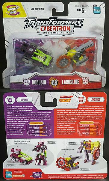 Transformers CYBERTRON Mini-Con 2 Pack KOBUSHI VS LANDSLIDE package